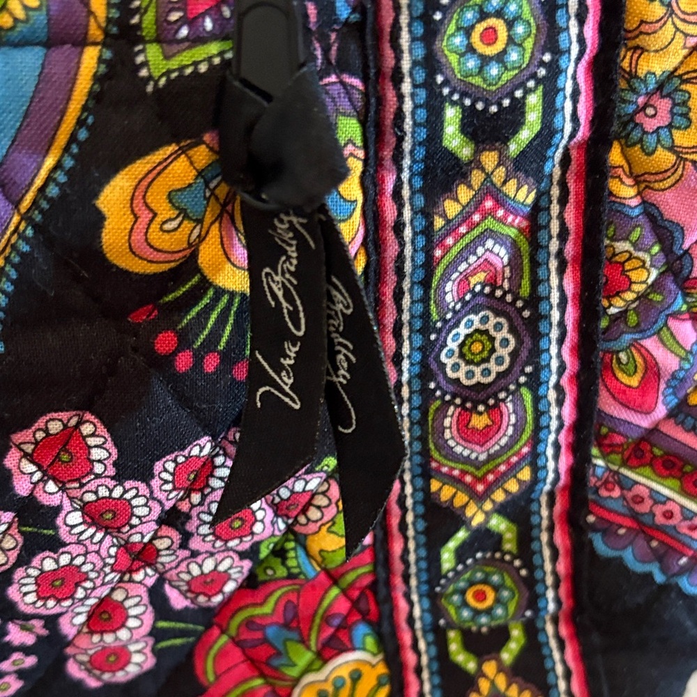 Vera Bradley Black Multicolor Floral Shoulder Bag - Picture 2 of 8